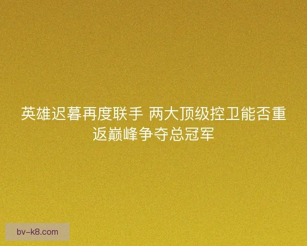 英雄迟暮再度联手 两大顶级控卫能否重返巅峰争夺总冠军